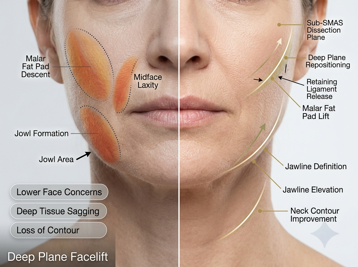 Deep Plane Facelift Technique | Surgical Anatomy Explained — Plastic Surgery Insights by Dr. Bouraoui Kotti, Dubai
