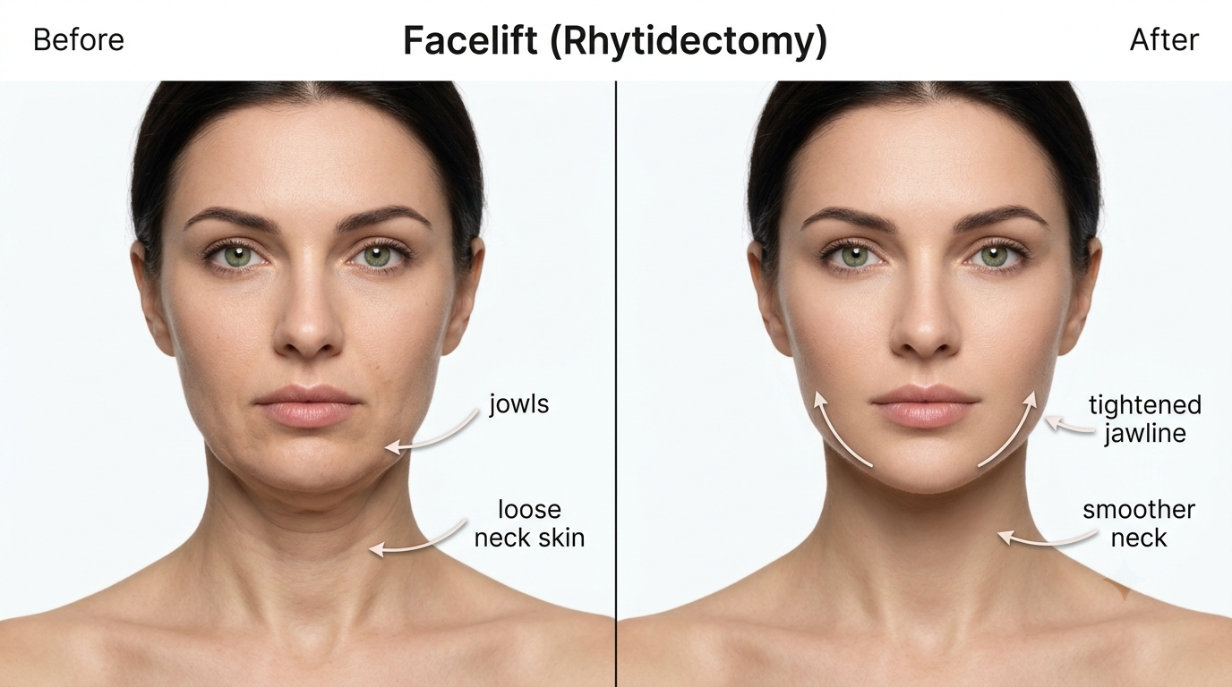 Facelift Dubai | Rhytidectomy Cost, Recovery & Results — Plastic Surgery Insights by Dr. Bouraoui Kotti, Dubai