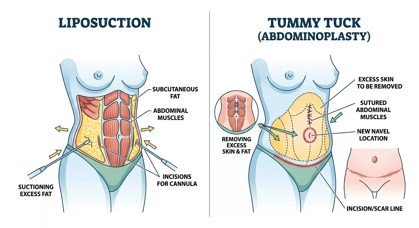 Liposuction vs Tummy Tuck: Which Is Right for You?